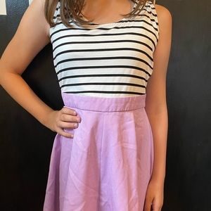 Lilac Striped Dress